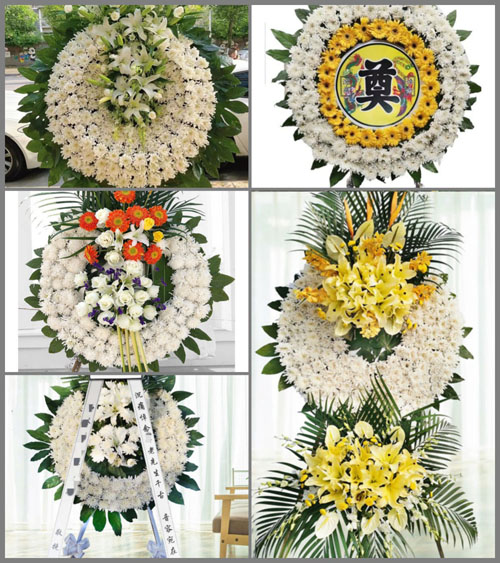 四川成都彭州市濛阳镇双林村花圈速递